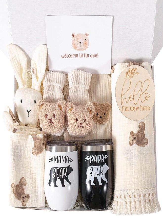 ELEMENU New Mom Gifts, Gender Reveal Gifts for Parents to Be, Pregnancy Gift Set for Expecting Mom, First Time Moms Gift Ideas, New Parents Gifts for Couples, New Baby Gift Basket for Baby Shower - Image 1
