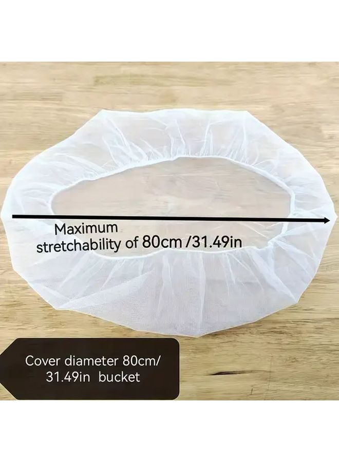 White Polyester Mesh Cover For Outdoor Rain Barrels 60cm Mosquito Leaf Proof - Image 5
