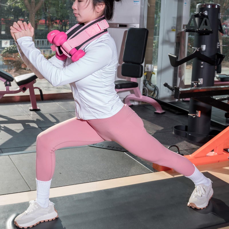 FLYBAMBOO Hip Thrust Belt and Ankle Resistance Cuffs Set for Fitness Training (Pink) - Image 3