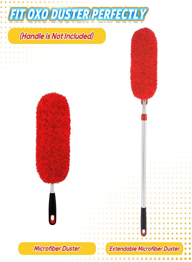 KEEPOW Reusable Microfiber Duster Refills Compatible with OXO Duster, Washable Dusters Refill Compatible with Good Grips Microfiber Extendable Dusters for Cleaning, 2 Pack(Handle is Not Included) - Image 2