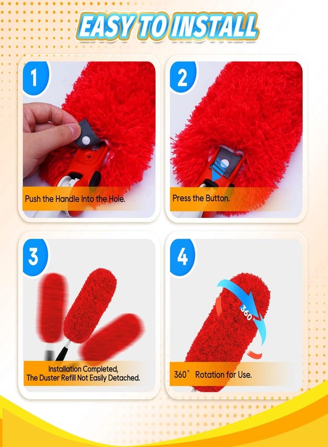 KEEPOW Reusable Microfiber Duster Refills Compatible with OXO Duster, Washable Dusters Refill Compatible with Good Grips Microfiber Extendable Dusters for Cleaning, 2 Pack(Handle is Not Included) - Image 5