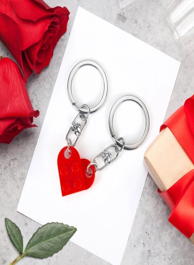 BOBIPRO Couples Matching Stuff Gifts - Red Heart Keychain, Matching Couple Heart Keychains Decorations Christmas Valentines Day Gifts for Boyfriend Girlfriend - Image 3