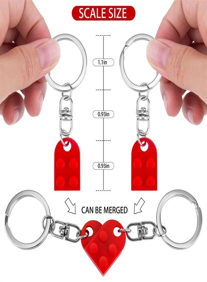 BOBIPRO Couples Matching Stuff Gifts - Red Heart Keychain, Matching Couple Heart Keychains Decorations Christmas Valentines Day Gifts for Boyfriend Girlfriend - Image 2