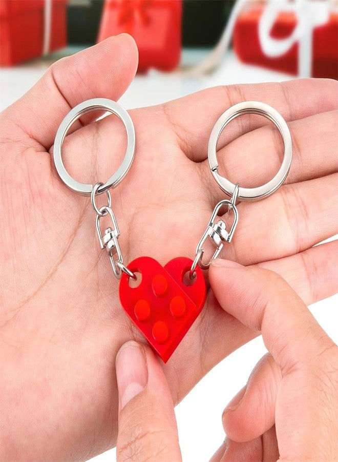 BOBIPRO Couples Matching Stuff Gifts - Red Heart Keychain, Matching Couple Heart Keychains Decorations Christmas Valentines Day Gifts for Boyfriend Girlfriend - Image 4