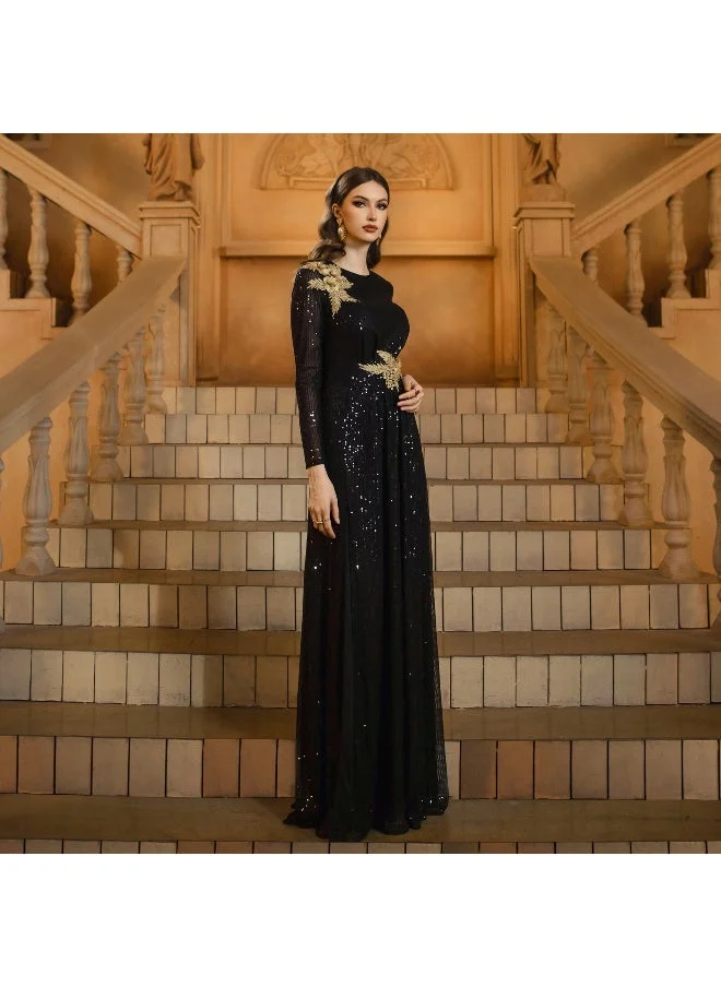 Madam Uniq Embroidered Evening Dress