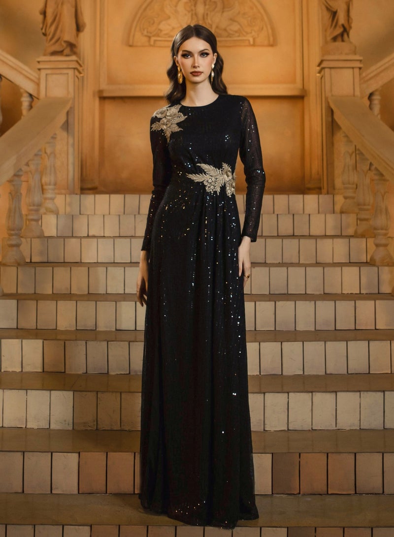 Madam Uniq Embroidered Evening Dress - Image 1