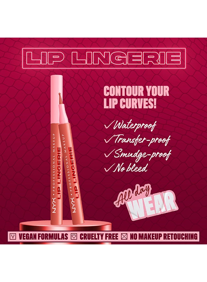 نيكس مكياج المحترفين | ليب لانجيري ليب لاينر ستين – محدد شفاه مقاوم للماء بلون يدوم طوال اليوم – أفتر آورز - Image 2