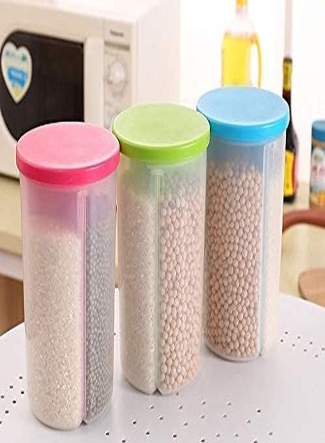 Riddhin 3 Partition Container Set(Pack of 1) for Kitchen airtight Transparent Plastic Lock Food Storage Airtight Container Jar for Grocery Container, Fridge Container - Image 4