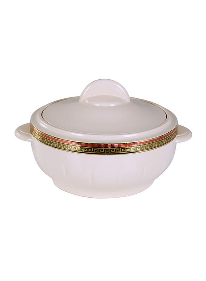 Royalford Classic Casserole White with Gold 1200ml - Image 1