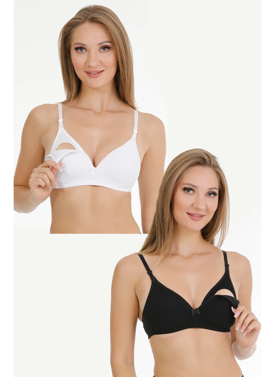 بارلانجري 2-Pack Modal Coated Nursing Bra Black-White