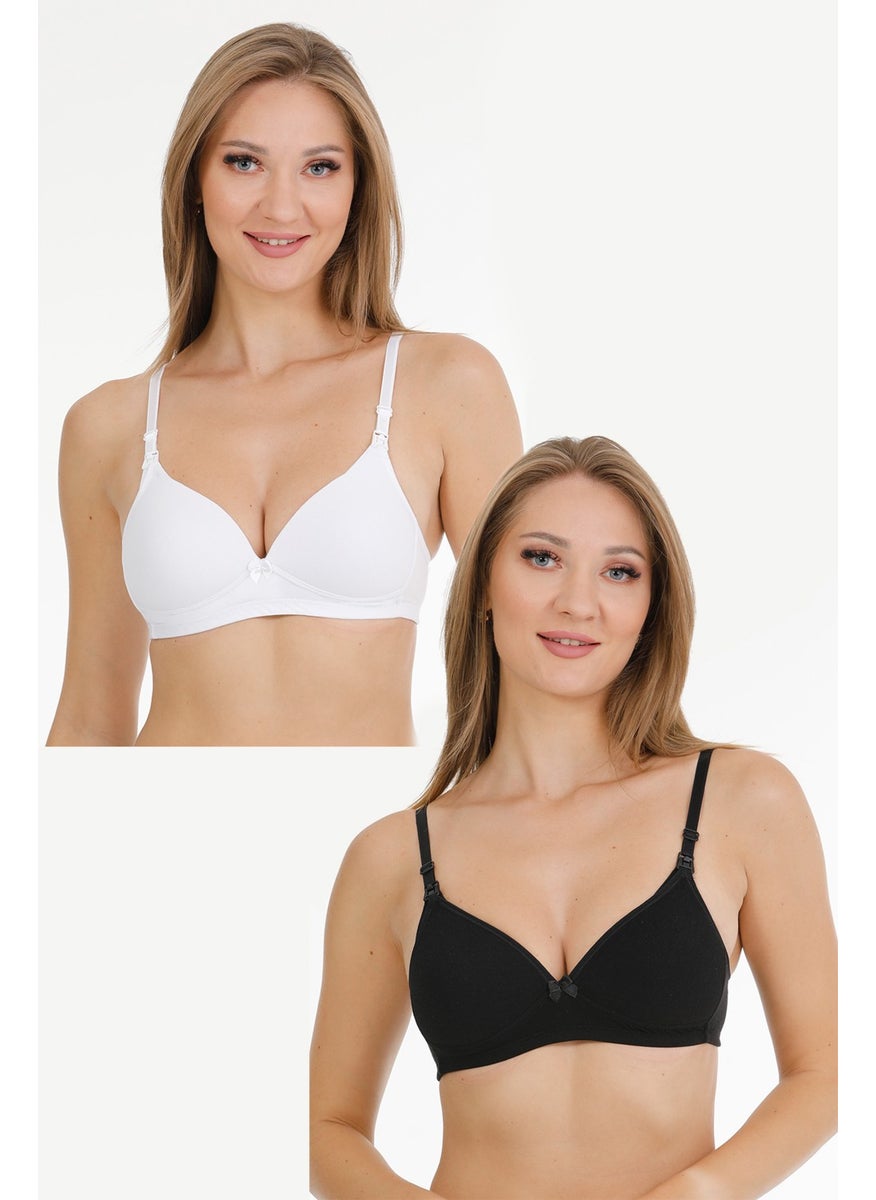 Parlingerie 2-Pack Modal Coated Nursing Bra Black-White  - Image 4