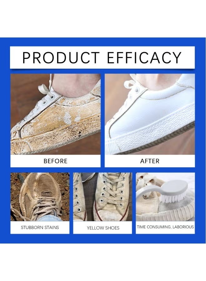 Jaysuing Foam Cleaner White Shoes - Surfactant Technology Removes Stubborn Stains & Yellowing, No-Rinse Formula for Sneakers, Canvas & Leather, 100ml - Image 4