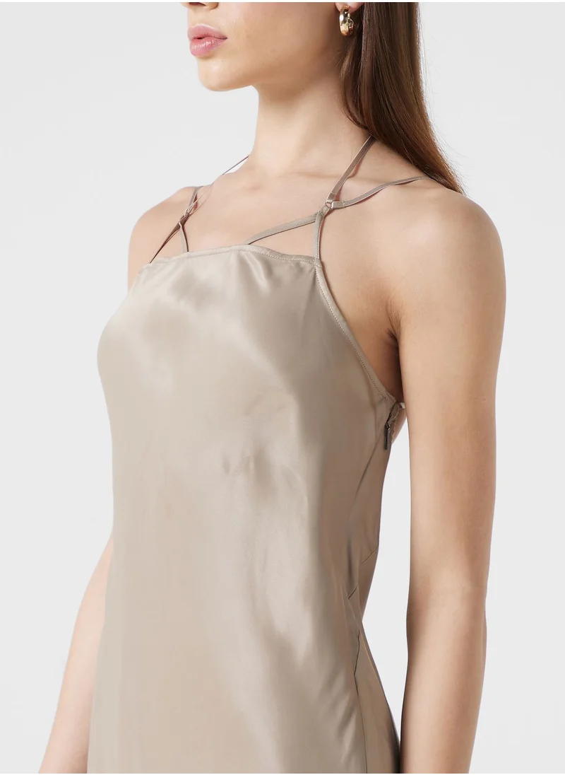 CALVIN KLEIN Strap Sequin Detail Dress