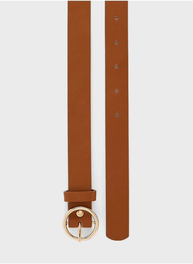 Ginger Round Buckle Belt