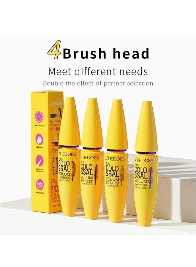 SHEDOES The Colossal Volum Express Mascara,Large Capacity Mascara, Quick Drying, Water-Resistant Sweat-Proof, Easy-to-Remove Mascara Black - 10ML - Image 3