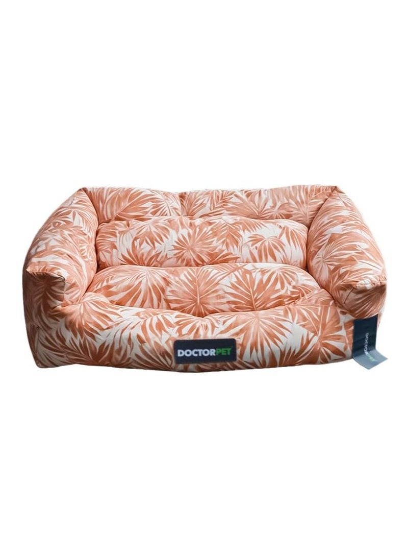 DOCTERPET Doctor Pet Makaron Series Rectangle Pet Bed Large - 95x75x22cm - Soft Washable Fabric, Reversible Cushion, Non-Slip Base - Ideal for Large Cats & Dogs - Image 1