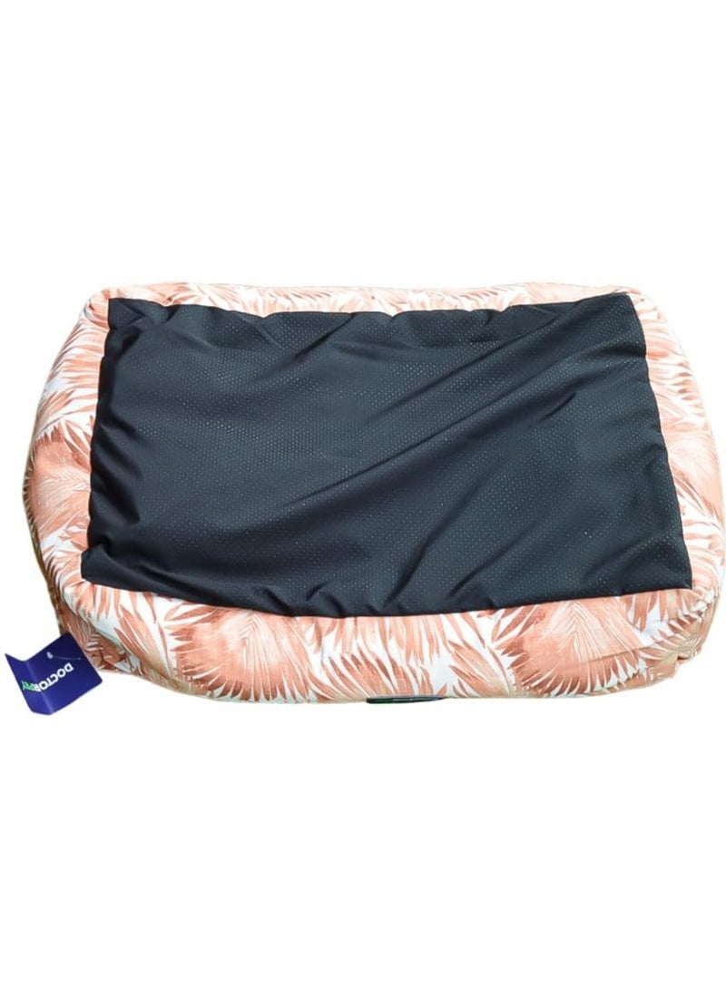 DOCTERPET Doctor Pet Makaron Series Rectangle Pet Bed Large - 95x75x22cm - Soft Washable Fabric, Reversible Cushion, Non-Slip Base - Ideal for Large Cats & Dogs - Image 2