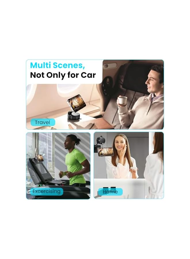 S-TOP Car Phone Holder 2025, Magnetic Vacuum Suction Cup Mount with 360° Rotation Adjustable Stand, Strong Grip Mobile Holder for Dashboard Windshield Travel Accessories, - Image 4