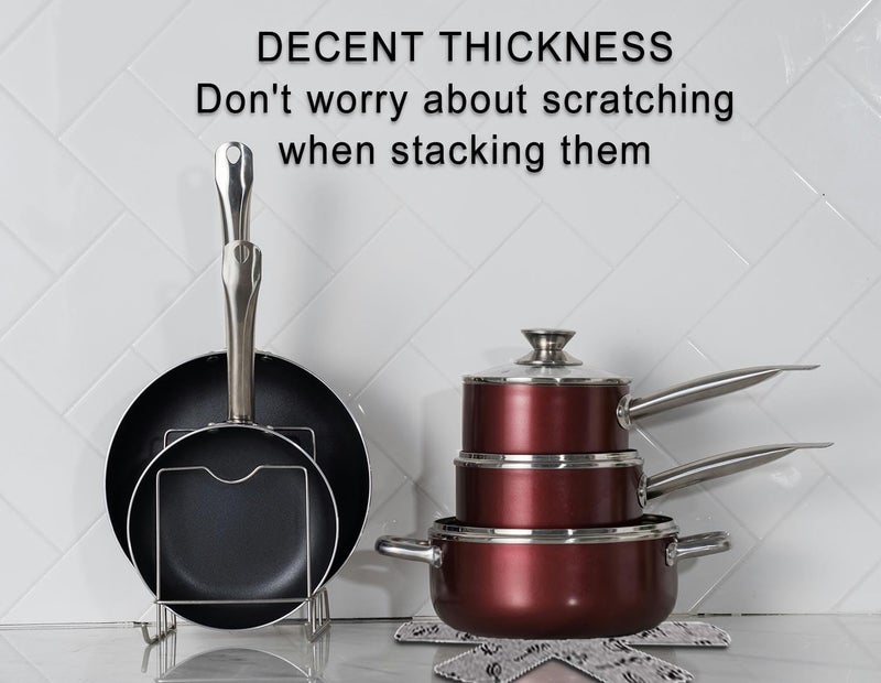 VANWYCHEN Pot and Pan Protectors 12 Pcs (10" 14" 15"), Pan Protectors for Stacking, Pots and Pans Dividers, Avoid Scratching Cookware Protectors - Image 3