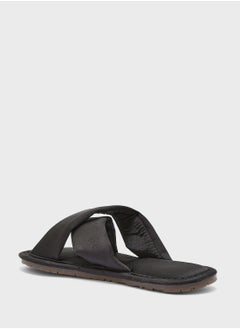 Ginger Silky Satin Crossover Bedroom Slippers  - Image 3