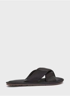 Ginger Silky Satin Crossover Bedroom Slippers  - Image 2