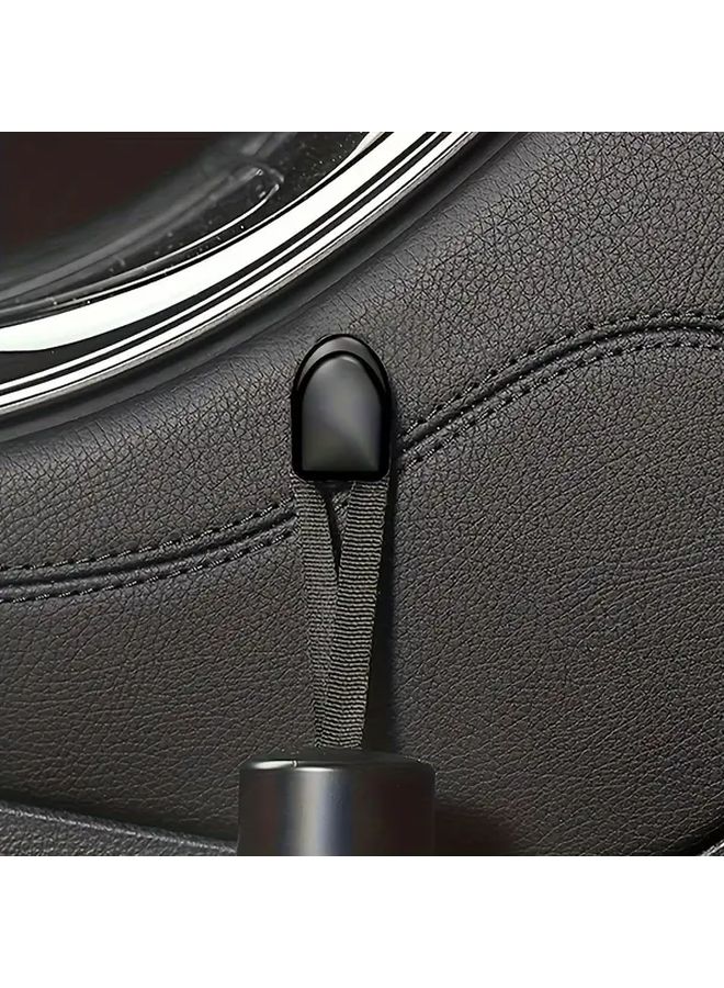 10 Pack Black Multi Purpose Mini Car Hooks Strong Adhesive Drill Free Interior Organizer - Image 5