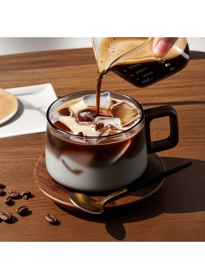 Cliton Style Coffee Cup And Saucer Set High-End Afternoon Tea Gift Box High-Value Wooden Tray Coffee Glass Cup Saucer Spoon Set - Image 3