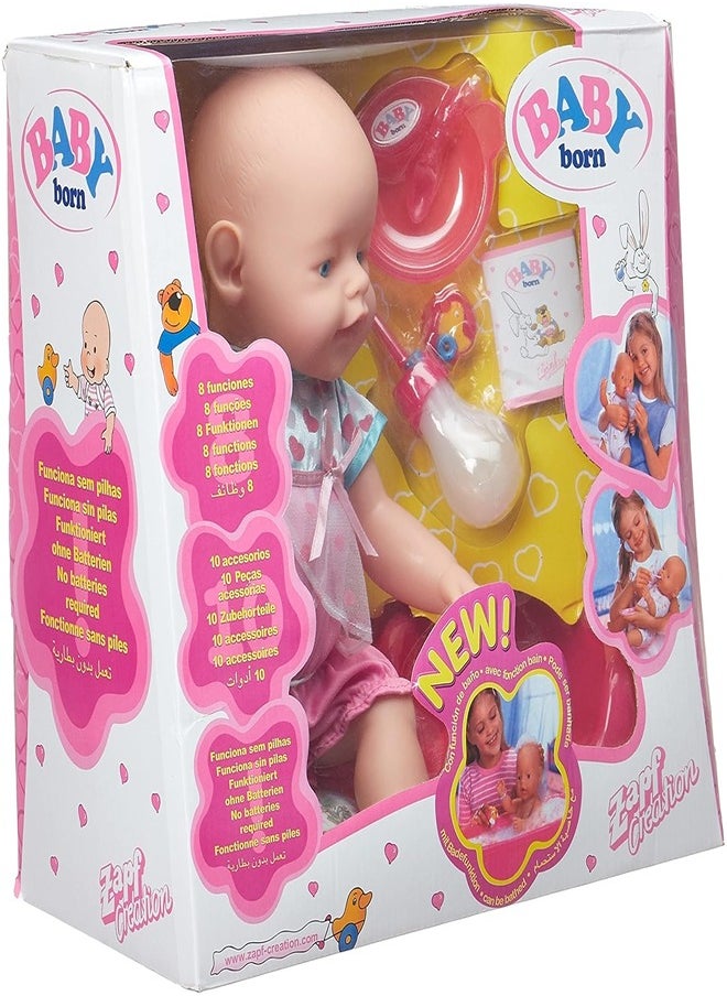 Baby Born Doll with Accessories and 8 Functions - 2630