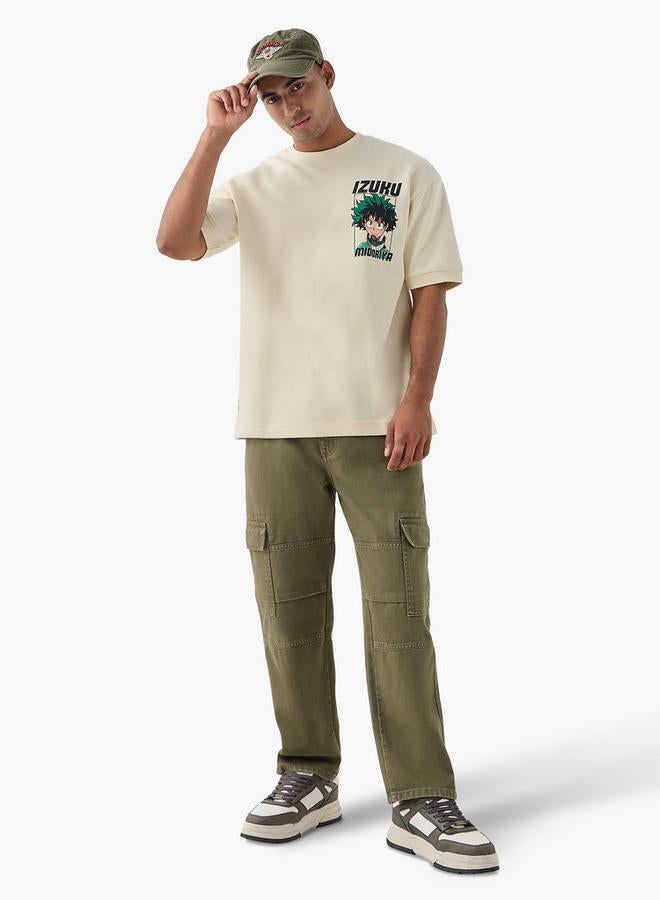 SP Characters Izuku Midoriya Print Crew Neck T-shirt with Short Sleeves - Image 2