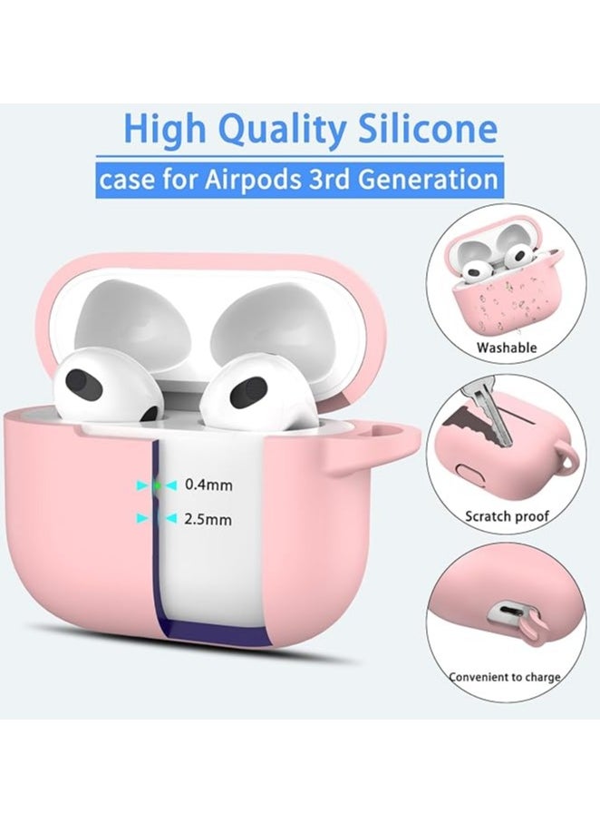 wexon - Protective Shockproof Silicone Case Cover for Apple AirPods 3 Pink - Image 1
