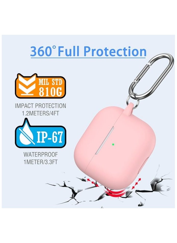 wexon - Protective Shockproof Silicone Case Cover for Apple AirPods 3 Pink - Image 1