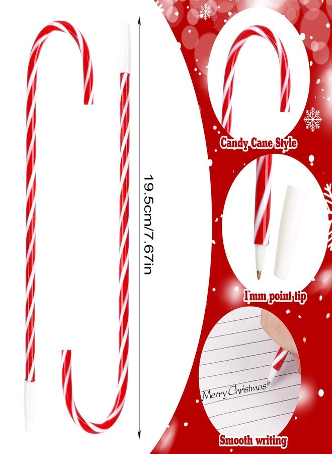 DIYASY 50 Pcs Christmas Candy Cane Pens, Xmas Ball Point Pen Bulk Holiday Gel Pens for Christmas Stocking Stuffers Teacher Gifts Supplies Prize Goodie Bag Fillers - Image 2