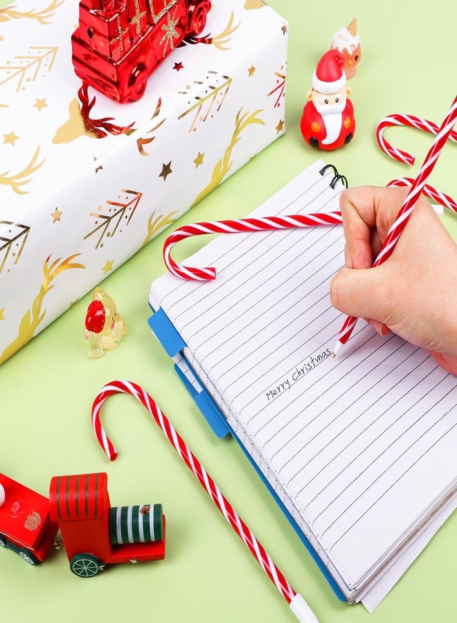 DIYASY 50 Pcs Christmas Candy Cane Pens, Xmas Ball Point Pen Bulk Holiday Gel Pens for Christmas Stocking Stuffers Teacher Gifts Supplies Prize Goodie Bag Fillers - Image 5