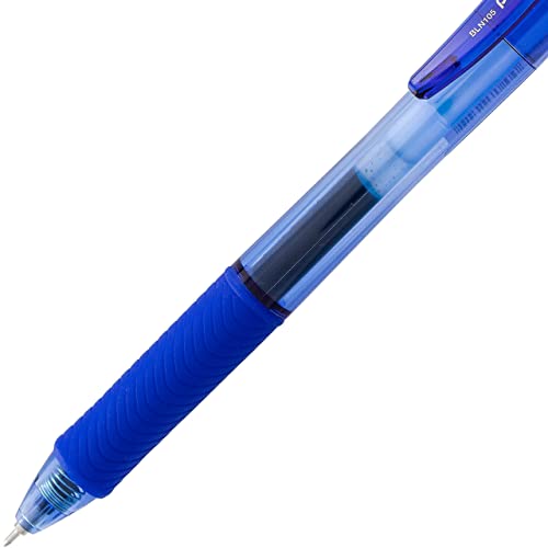 Pentel قلم جيل قابل للسحب Pentel BLN105C EnerGel-X، 0.5 مم، أسطوانة/حبر أزرق، علبة من 12 قلم - Image 5
