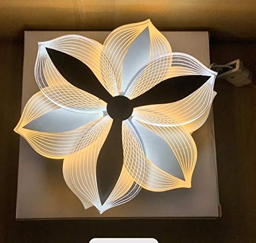 swanart Glowora RGB Color Changing Acrylic & Metal Flower-Shaped Chandelier Light – Modern 10W Decorative Ceiling Light for Living Rooms, Bedrooms, and Kids' Rooms - Image 1