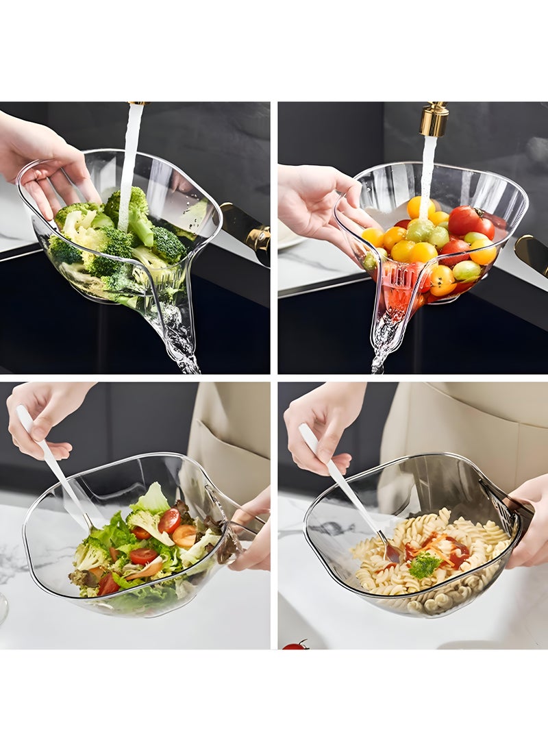 Generic - Acrylic Strainer Basket, Multifunctional Drain Basket, Draining Tray With Funnel, Versatile Drainage Basket For Kitchen And Bathroom - Image 1