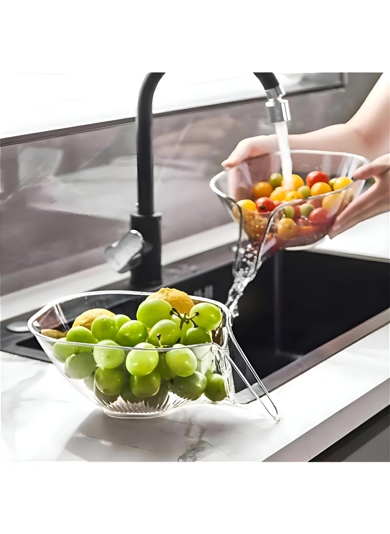 Generic - Acrylic Strainer Basket, Multifunctional Drain Basket, Draining Tray With Funnel, Versatile Drainage Basket For Kitchen And Bathroom - Image 1