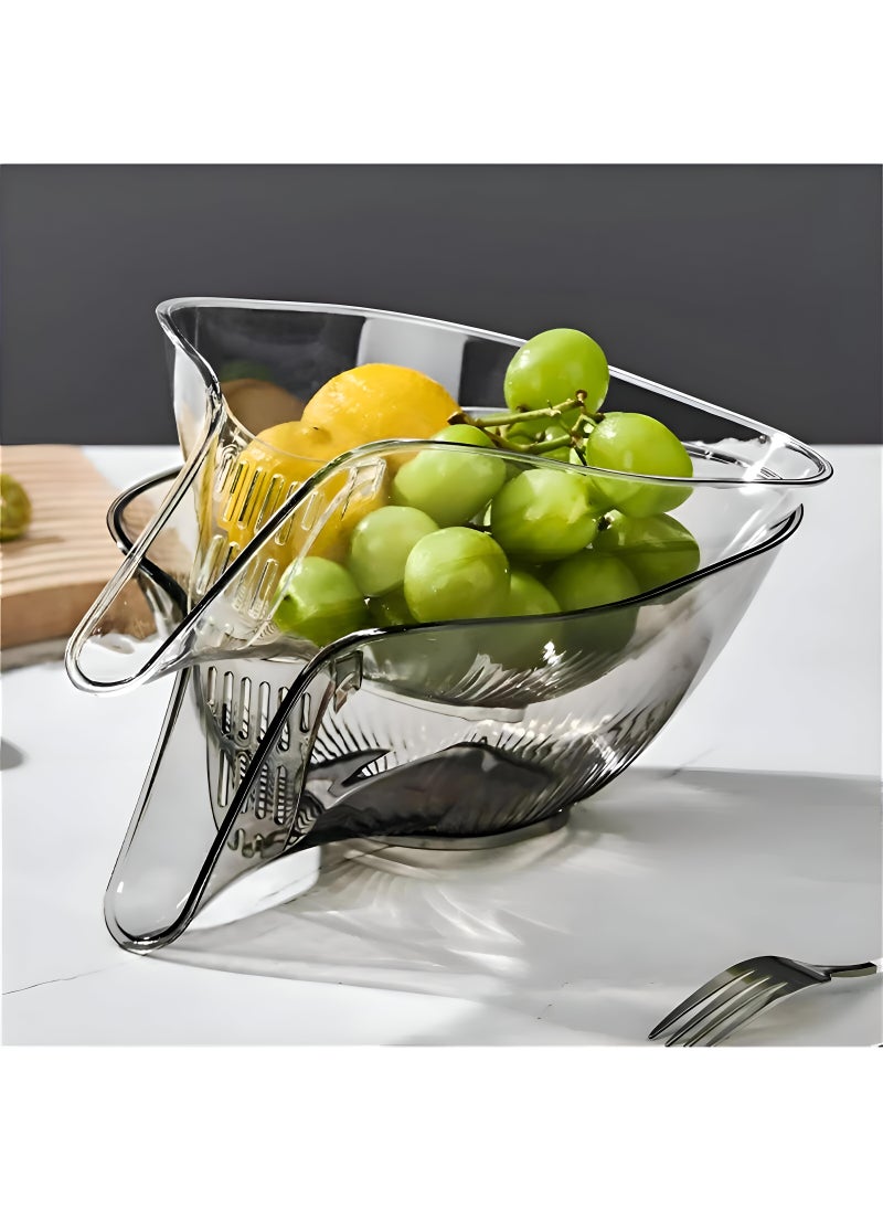 Generic - Acrylic Strainer Basket, Multifunctional Drain Basket, Draining Tray With Funnel, Versatile Drainage Basket For Kitchen And Bathroom - Image 1