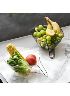 Generic Acrylic Strainer Basket, Multifunctional Drain Basket, Draining Tray With Funnel, Versatile Drainage Basket For Kitchen And Bathroom  - Image 3