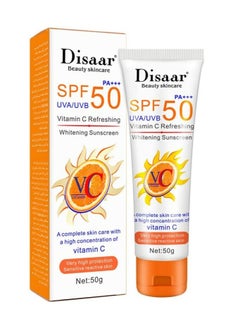 Disaar Vitamin C Organic Sunscreen SPF 50 Oil Free Sunscreen Instant High Protection sunblock cream 50g - pzsku/ZADD82F5813E201166FE1Z/45/_/1726780995/216c0767-6c64-4d2c-8b3b-188fe5e92d08