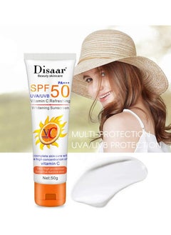 Disaar Vitamin C Organic Sunscreen SPF 50 Oil Free Sunscreen Instant High Protection sunblock cream 50g - pzsku/ZADD82F5813E201166FE1Z/45/_/1726781025/396622df-a7ff-4d8d-8324-33eb33e4dff4