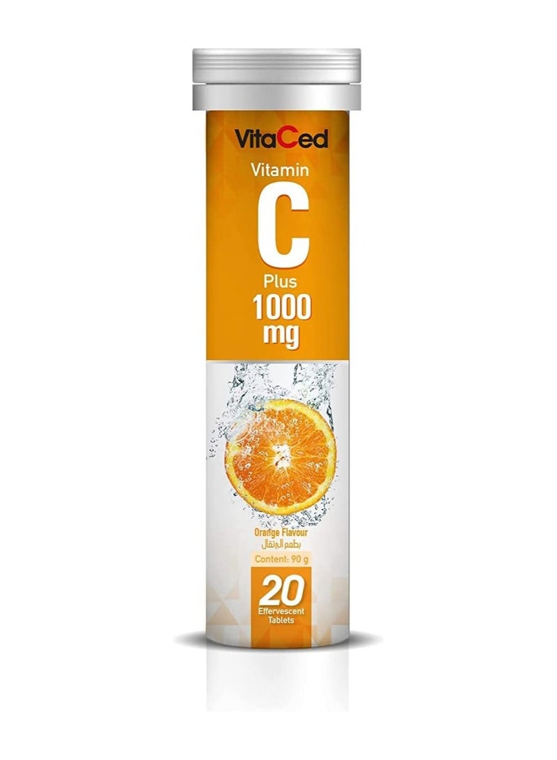 VitaCed فيتامين سي بلس فوار 20 قرص 1000 ملجم عبوة من 3 قطع - Image 1