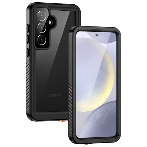 Lanhiem for Samsung Galaxy S24 Phone Case IP68 Waterproof Dustproof, Built-in Screen Protector, Rugged Full Body Shockproof Protective Cover for Galaxy S24 5G 6.2 Inch, Black - Image 1