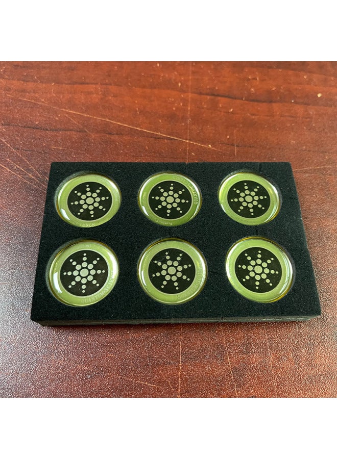 Quantum Shield Mobile Phone Computer Anti-radiation Stickers Shield Silver Round Stickers A Box Of 6 (no Reflection)-Color:Silver (non-reflective) - Image 1