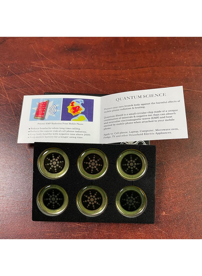 Quantum Shield Mobile Phone Computer Anti-radiation Stickers Shield Silver Round Stickers A Box Of 6 (no Reflection)-Color:Silver (non-reflective) - Image 4