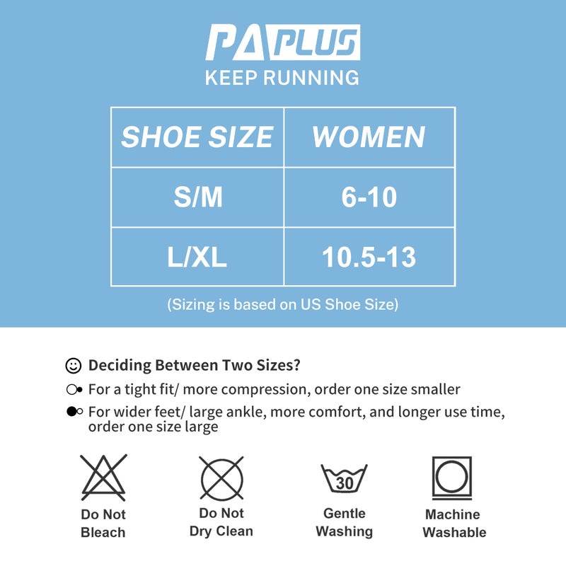 PAPLUS Compression Running Socks Women (6 Pairs), Ankle Athletic Socks Low Cut with Arch Support - Image 2