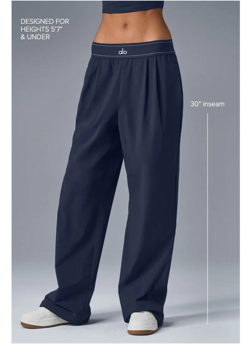 ALO Yoga 30 Inseam Suit Up Trouser, Regular Fit Wide Leg Pants for Women (Designed for Heights 5'7  Under) - Navy - Image 5