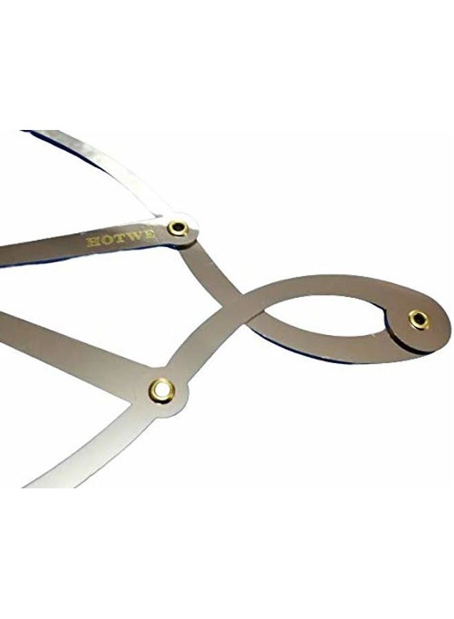 HOTWE Golden Ratio Eyebrow Ruler, Stainless Steel Eyebrow Caliper 1:1.618 Three-Point Balance Stencil Removable Reusable Permanent Measure Tool for Tattoo Makeup - Image 5