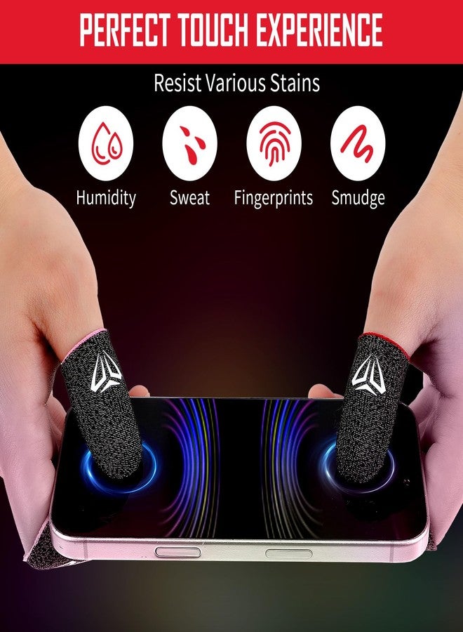 WLLHYF 10pcs Mobile Phone Gaming Finger Sleeves, Breathable Smooth Feel Gamer Compression Support Thumb Cover Anti-Sweat Mobile Gaming Stabilizer fit All Touchscreen Phone Tablet Devices - Image 3