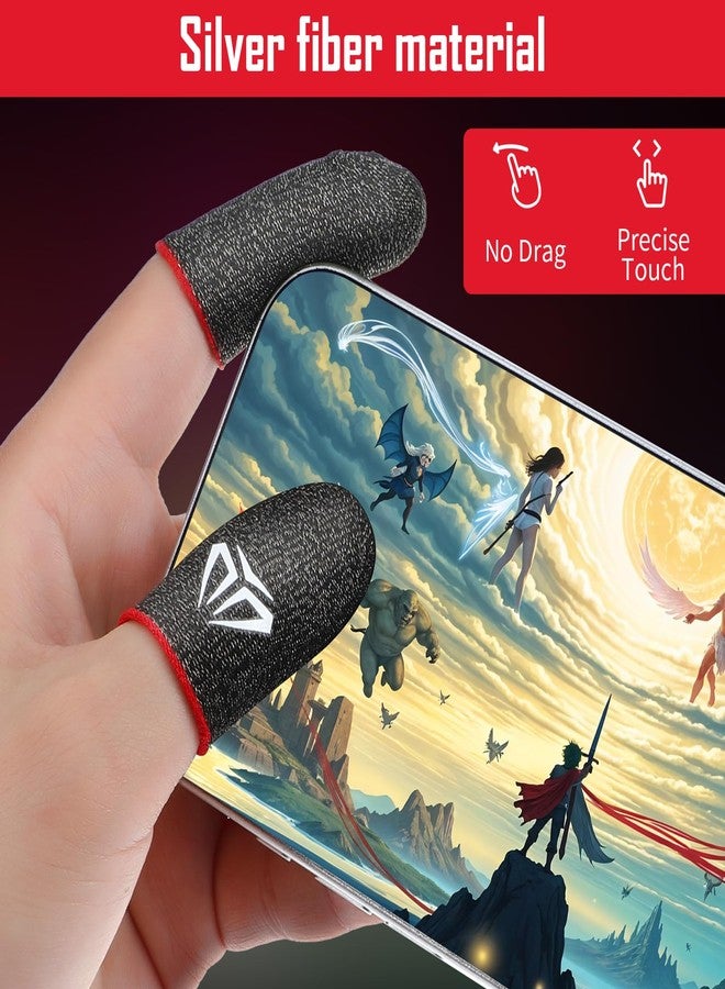 WLLHYF 10pcs Mobile Phone Gaming Finger Sleeves, Breathable Smooth Feel Gamer Compression Support Thumb Cover Anti-Sweat Mobile Gaming Stabilizer fit All Touchscreen Phone Tablet Devices - Image 5